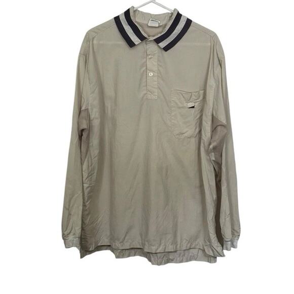 Solumbra Safari Shirt Mens Large Cream Summer Vented Performance Fishing READ - Picture 1 of 5